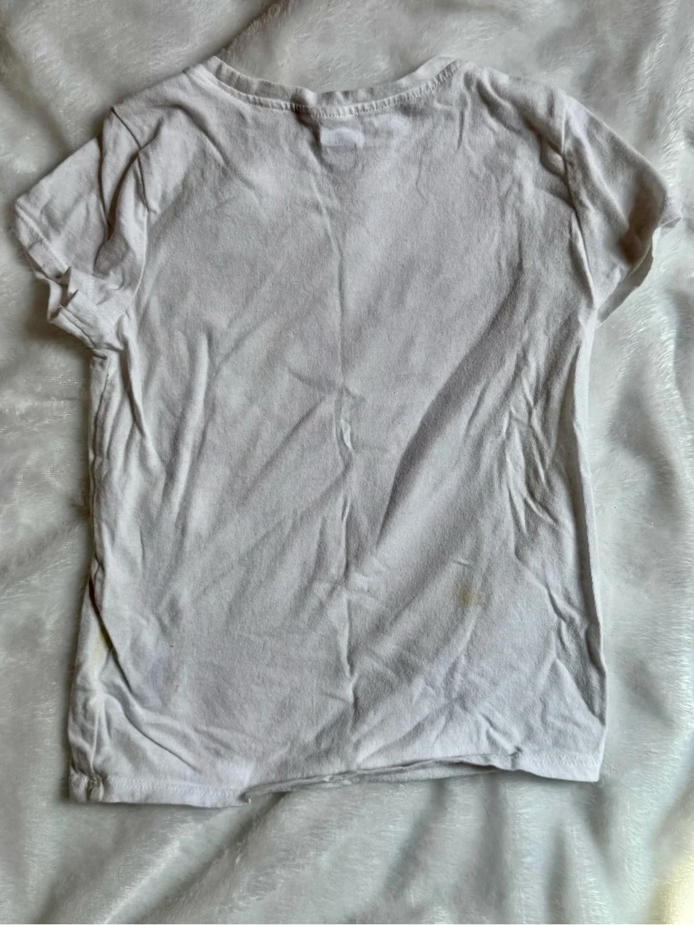 Old Navy White Short-Sleeve Tee with Orange & Navy Geometric Heart
